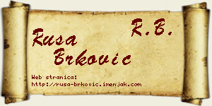 Rusa Brković vizit kartica